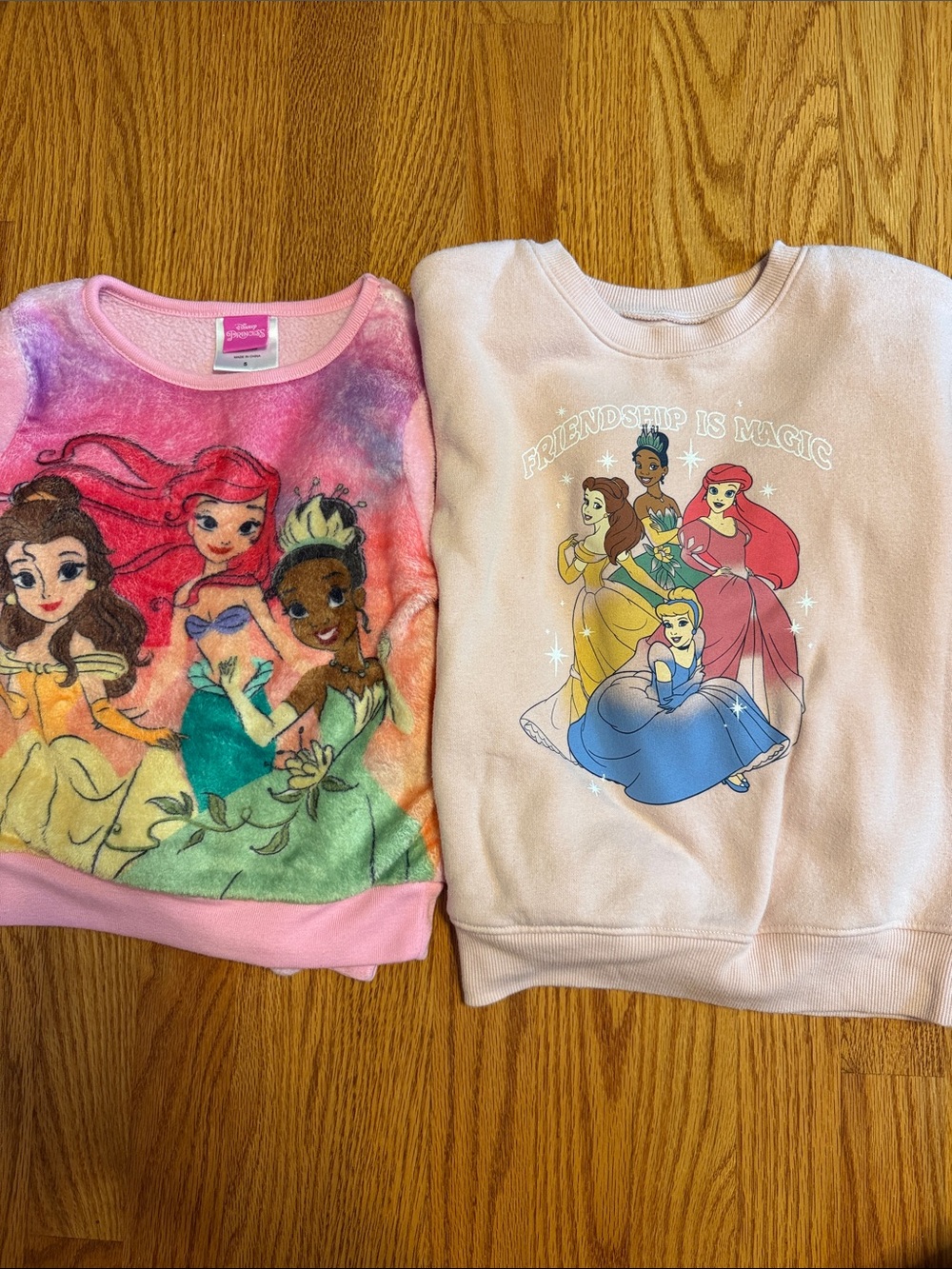 Disney Girls' Pink Princess 2 Sweatshirts